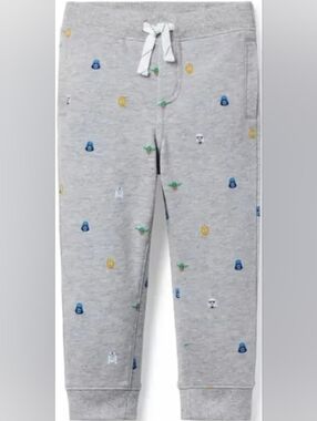Janie & Jack Star Wars Kids Grey Character Print Pants